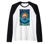 Romántico Pareja Sol Luna Amor Celestial Unión Estrel Camiseta Manga Raglan