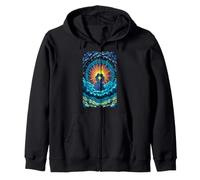 Romántico Pareja Sol Luna Amor Celestial Unión Estrel Sudadera con Capucha