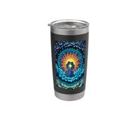 Romántico Pareja Sol Luna Amor Celestial Unión Estrel Vaso térmico de acero inoxidable de doble pared