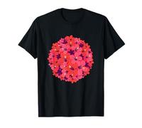 Romántico Rosa Flor Esfera Floral Ramo Círculo Camiseta