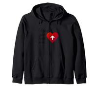 Romántico Sube tu Corazón Diseño Gráfico Digital para Amantes Sudadera con Capucha