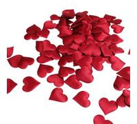 Románticos pétalos de corazón de esponja 3D adecuados para recepciones de boda del día de San Valentín y decoración especial de celebración (rojo vino)