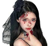 Romantics - Pinza para el pelo con velo de encaje, estilo sofisticado, horquilla divertida para crear looks