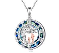 ROMANTICWORK Collar con colgante de cristal de corazón de plata de ley 925 para madres, hermanas, hijas, abuelas, regalos para mujeres, cumpleaños, día de la madre, Plata esterlina, No es una piedra