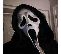 ROMANVIC Halloween Horror Scream Maske,Ghost Face Maske,Scary Movie für Kinder und Erwachsene,Geeignet für Geisterhäuser,Latex Geist Maske für Geisterhaus,Mottopartys und Rollenspiele