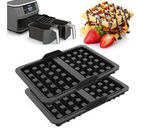 ROMANVIC Ninja - Accesorio para freidora de aire caliente, 2 unidades, accesorios para airfryer con Ninja AF400EU, AF451EU, SL400EU y AF500DE, doble bandeja para hornear de silicona, accesorios de