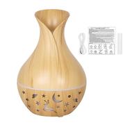 Romatherapy Diffuser - 200ml Essential Oil Mist Maker, Colored LED Lighting, Quiet Humidifier, Wood Grain Design | Home Fragrance Decor For Bedroom Living Room Office Kitchen