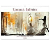 Romatic Ballerina (Wandkalender 2026 DIN A3 quer), CALVENDO Monatskalender: Farbige Illustrationen einer Tänzerin