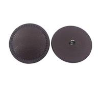 ROMDANTY 10 Botones Redondos de Piel sintética, Estilo Gabardina, Botones Cubiertos de Cuero para Costura y decoración en Abrigos, Chaquetas y suéteres (10 Piezas, Marrón 4,3 cm.)