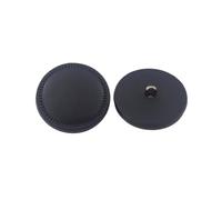 ROMDANTY 10 Botones Redondos de Piel sintética, Estilo Gabardina, Botones Cubiertos de Cuero para Costura y decoración en Abrigos, Chaquetas y suéteres (10 Piezas, Negro3.2cm)