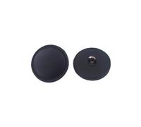 ROMDANTY 10 Botones Redondos de Piel sintética, Estilo Gabardina, Botones Cubiertos de Cuero para Costura y decoración en Abrigos, Chaquetas y suéteres (10 Piezas, Negro 2,5 cm.)
