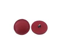 ROMDANTY 10 Botones Redondos de Piel sintética, Estilo Gabardina, Botones Cubiertos de Cuero para Costura y decoración en Abrigos, Chaquetas y suéteres (10 Piezas, Rojo 2,5 cm.)