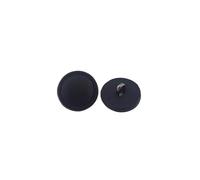 ROMDANTY 10 Botones Redondos de Piel sintética, Estilo Gabardina, Botones Cubiertos de Cuero para Costura y decoración en Abrigos, Chaquetas y suéteres (10 Piezas, Negro1.8cm)