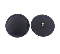 ROMDANTY 10 Botones Redondos de Piel sintética, Estilo Gabardina, Botones Cubiertos de Cuero para Costura y decoración en Abrigos, Chaquetas y suéteres (10 Piezas, Negro4.3cm)