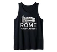 Rome Coordinates Coliseo Minimalista Italia Souvenir Novedad Camiseta sin Mangas