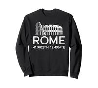 Rome Coordinates Coliseo Minimalista Italia Souvenir Novedad Sudadera