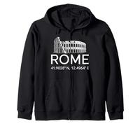 Rome Coordinates Coliseo Minimalista Italia Souvenir Novedad Sudadera con Capucha