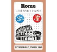 Rome Word Search Puzzle Book: Word Searches with Easy to Read Print about Rome, Italian Landmarks, History, and More | 6x9 inches, 110 pages | 50+ puzzles | Gift for Vacations, Holidays and Free Times