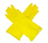 Romed Guantes para el hogar, 100% látex natural, color amarillo (tamaño: S, 12 pares)