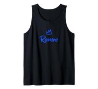 Romeo el Rey/Corona Azul y Nombre para Hombre Llamado Romeo Camiseta sin Mangas