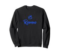Romeo el Rey/Corona Azul y Nombre para Hombre Llamado Romeo Sudadera