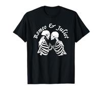 Romeo & Juliet Esqueleto Pareja Abrazo Abraza Shakespeare Meme Camiseta