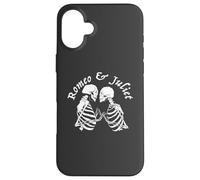Romeo & Juliet Esqueleto Pareja Abrazo Abraza Shakespeare Meme Carcasa para iPhone 16 Plus