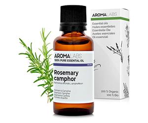 Romero Alcanfor BIO (Rosmarinus officinalis - QT alcanfor) - 30 mL - Aceite Esencial Quimiotipado y Certificado AB - Aroma Labs