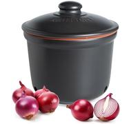 Romertopf Maxi - Olla para cebollas (cerámica, 2,8 L), color negro