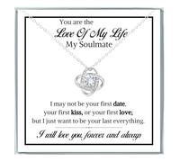 ROMESIA Collar de alma gemela para ella. Joyería para mi esposa, collar de marido, collares para esposa, collar para novia, romántico, regalos de Navidad para esposa, standard, Oro, Circonia cúbica