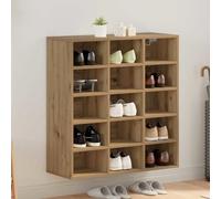ROMHZKS - Armario para zapatos de roble artesanal (77,5 x 30 x 83,5 cm, de madera, zapatero moderno con estantes estables para un almacenamiento ordenado de zapatillas a botas, ideal