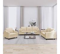 ROMHZKS Conjunto de sofá con tela resistente y estructura robusta, cómodos asientos con cojín enrollable, transpirable y duradero para la decoración del salón