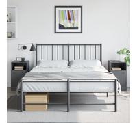 ROMHZKS Elegante mesita de noche con estructura de acero y práctico espacio de almacenamiento para libros y más, fácil de limpiar y estable