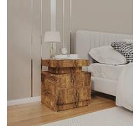 ROMHZKS Elegante mesita de noche de madera con amplio espacio de almacenamiento para libros y más | Cómoda de mesita de noche estable y fácil de limpiar para su dormitorio