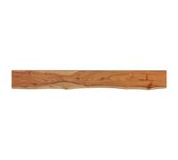 ROMHZKS Estantería de pared de madera maciza de acacia con borde de árbol rústico para sala de estar, oficina o estudio, estantería flotante multifuncional para guardar y mostrar libros