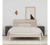 ROMHZKS Massiver Kiefernholz Nachttisch mit Schublade und Türfach für Stauraum, Elegantes Design für Wohnzimmer Schlafzimmer, Flexible Türmontage links oder rechts, Robuste