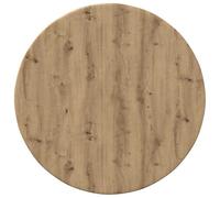 ROMHZKS Mesa redonda de madera para exteriores, diseño minimalista con acabado de roble Artisan, ideal para jardín y patio, todo el año