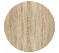 ROMHZKS Mesa redonda de madera para exteriores, diseño minimalista con acabado de roble sonoma resistente a la intemperie, ideal para jardín y patio, uso durante todo el año