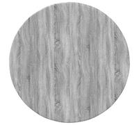 ROMHZKS Mesa redonda de madera para exteriores, diseño minimalista con superficie resistente a la intemperie en gris Sonoma, ideal para jardín y terraza, uso durante todo el año