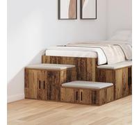 ROMHZKS Rustikaler Nachttisch aus verwittertem Holz mit geräumiger Schublade | Stylischer Akzenttisch für Schlafzimmer und Wohnbereich | Langlebige Konstruktion aus Naturholz