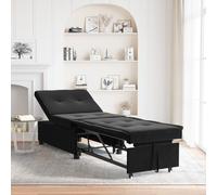 ROMHZKS Sofá cama 3 en 1 Jet Black Terciopelo Cama extensible Ajustable Compacto Sala de Estar Dormitorio Cama de invitados Relajación