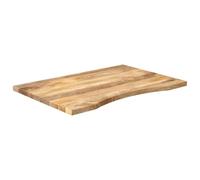 ROMHZKS Tablero de escritorio de madera maciza con hueco, 100 x 50 x 2,5 cm, de madera de mango para oficina, mesa de comedor y ordenador