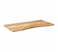 ROMHZKS Tablero de escritorio de madera maciza con hueco 120 x 60 x 2,5 cm de madera de mango resistente para mesas de oficina y comedor, diseño rústico con vetas naturales, fácil de limpiar