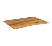 ROMHZKS Tablero de escritorio de madera maciza con hueco de mango 110 x 80 x 2,5 cm para oficina, ordenador, mesa de comedor rústica, superficie lisa, fácil limpieza