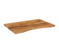 ROMHZKS Tablero de escritorio de madera maciza con hueco de mango 80 x 60 x 2,5 cm para oficina, ordenador, mesa de comedor rústica, superficie lisa, fácil limpieza
