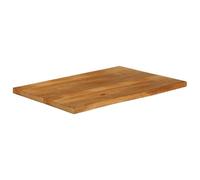 ROMHZKS Tablero de escritorio de madera maciza de mango con borde natural rústico para oficina, escritorios o proyectos de muebles, mesa de madera versátil, 100 x 60 x 2,5 cm