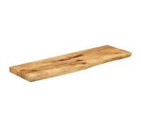 ROMHZKS Tablero de escritorio de madera maciza de mango con borde natural rústico para oficina, escritorios o proyectos de muebles, mesa de madera versátil, 110 x 30 x 2,5 cm, rectangular