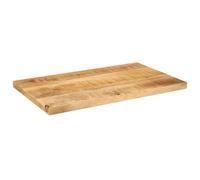 ROMHZKS Tablero de madera maciza recuperado, rectangular, 60 x 20 x 3,8 cm, para mesa de bar, mesa auxiliar o proyectos de muebles, mesa robusta y duradera, de madera de mango reciclada densa