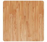 ROMHZKS Tablero de mesa cuadrado de madera maciza 70 x 70 x 4 cm de roble tratado marrón claro para renovación de mesas y construcción de muebles