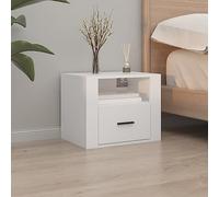 ROMHZKS Wand Nachttisch aus Holzwerkstoff mit Stauraum und stabiler Oberplatte für Wandmontage, zeitloses Design für Inneneinrichtung